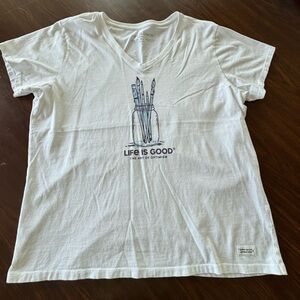 White life is good woman’s t shirt